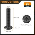 thumbnail image 2 of 25Pack M5-0.8 x 25mm Flat Round Head Machine Screws, Phillips Drive Fastener, 2 of 7