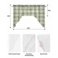 thumbnail image 5 of Sage Green Plaid Swag Valances for Windows, Small Curtains Drapes, Modern Art Checkered Farmhouse Kitchen Window Curtains Over Sink Rod Pocket Window Treatment Valance for Bedroom/Bathroom 56"x36", 5 of 5