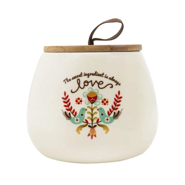 Chumbak Bake Cookies Ceramic Storage Jar - Kitchen Storage Jar, Airtight, Pantry Organization, Dining And Tableware, Food Storage Canister For Spices, Coffee, Tea, Cookies, Size 5.6X5.6X4.5