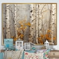 thumbnail image 2 of Designart "Autumn Birch Tree Elegance in Fall" Oversized Landscapes Framed Wall Art - Country Orange Tree Living Room Framed Canvas Art, 2 of 7