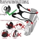 thumbnail image 2 of Naiovety Correa para bolsa de Golf de doble hombro acolchada, ajustable, reutilizable, cómodas correas suaves, accesorios reemplazables para exteriores, Golf Rojo Naiovety OD019696-01, 2 of 6