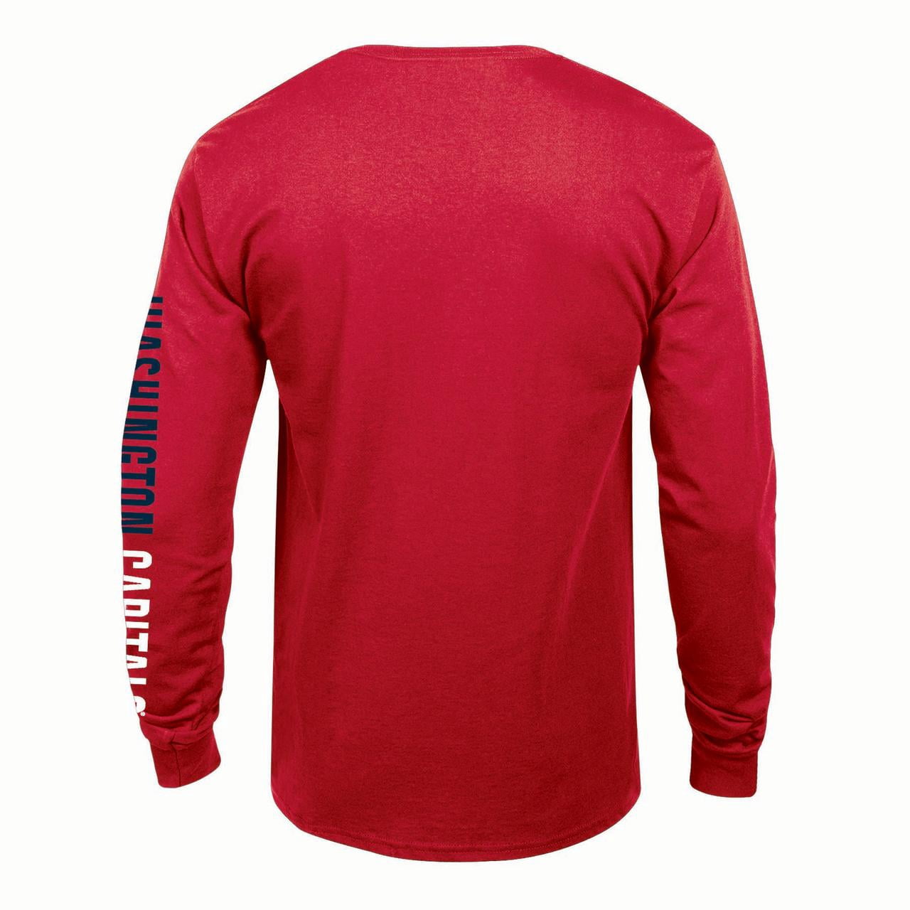 NHL Washington Capitals Men's Team Color Double Graphic Long Sleeve T-Shirt