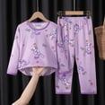 thumbnail image 2 of Conjunto de pijamas para niños de dinosaurio de Mickey Mouse, ropa interior para bebés, tira de pozo, ropa de otoño de seda de leche, pijamas para niños y niñas, ropa de casa 8 100-110cm Gao Jinjia LED, 2 of 2