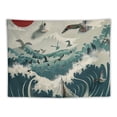 thumbnail image 5 of Orinice Boat Wave Birds Tapestry Wall Hanging Unique Style, Graphic Tapestries Home Wall Decor Art for Living Room Bedroom Dorm, Farmhouse Wall Art Tapestry Home Decor 40x60inch, 5 of 6