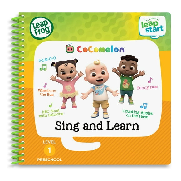 LeapFrog LeapStart® Preschool (Level 1) CoComelon™ Sing and Learn Livre éducatif - Version anglaise, 2-5 Ans