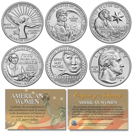 2022 American Women Quarters 5-Coin Genuine US Mint Set in Capsules (D-Mint)