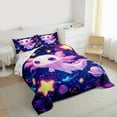 thumbnail image 3 of Manfei Cartoon Animal Axolotl Bedding Comforter Set,Dreamy Planet Stars Twin Comforter Sets,Kawaii Pink Salamander Bedding Set,For Teens,Microfiber Bedroom Decor Reversible,2 Pieces, 3 of 8
