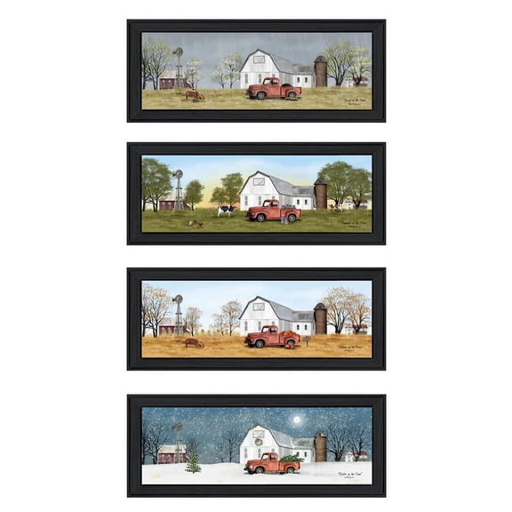 TrendyDecor4U Four Seasons Collection V 4-Piece Vignette Wall Art V628-405