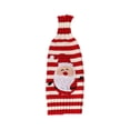 thumbnail image 1 of Inteprter Cubierta de botella de vino Navidad Santa Claus Elk de comedor en casa Ropa de rayas tejidas elásticas Banda de champán Kits de decoración para fiestas Papá Noel NO1, 1 of 6