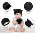 thumbnail image 2 of Visland Unisex Baby Toddler Hat and Mitten Set, Winter Knitted Thick Warm Beanie Cap Gloves for Infant Boys Girls, 2 of 7