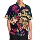 thumbnail image 5 of Camisas casuales con estampado completo de rosas en 3D y flores para hombre, camisas y blusas hawaianas de manga corta con botones para playa, ropa de calle de verano, 5 of 5