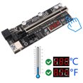 thumbnail image 4 of Injueey Tarjeta Dual USB temperatura pantalla Digital PCI- 1x a 16x extensor adaptador con GPU Video placa base accesorio Cables de computadora, 4 of 6