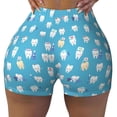 thumbnail image 2 of Lsque Cute Healthy Teeth Pattern High Waisted Biker Shorts for Women-Tummy Control Fitness Athletic Workout Running Yoga Gym Shorts,Moisture-Wicking-Large, 2 of 9