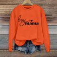 thumbnail image 2 of Holzkary Sweatshirts for Women Hoodies Mama Boys Sweatshirt Long Sleeve Mama Sweatshirt Loose Crew Neck Fall Tops Graphic Printed Pullover Top Comfy Fall Winter Outfits Clothes 2025 Fashion Orange Xl, 2 of 4