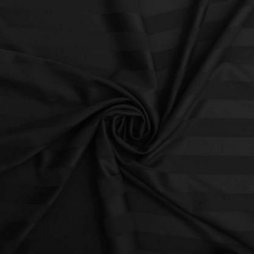 4 Piece Bed Sheet Set – 1 Flat Sheet, 1 Fitted Sheet 18" Deep Pocket and 2 Pillowcases – 100% Organic Bamboo , Bed Sheet Set For Bedroom – Extra Soft - Black Stripe,Full-XL Size.