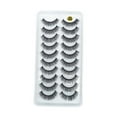 thumbnail image 5 of 10Pairs Long Cross False Eyelashes Fake Thick Black Eye Lashes Dense. E7R9, 5 of 6