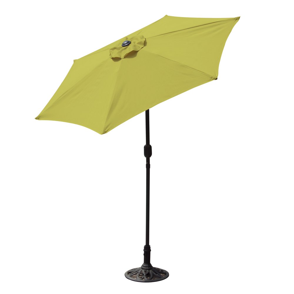 Budge 7ft Aluminum Patio Umbrella with Crank Lift and Tilt Function