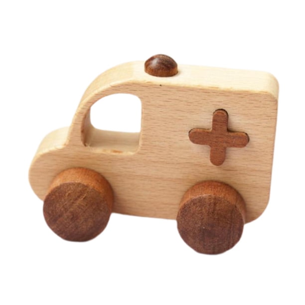 Jouet Garage Voiture En Bois Montessori – 4 Mini-Voitures, 1 Camion, Cadeau 1-3 Ans