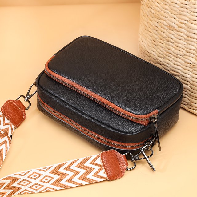 Bolso Bandolera Cuero Genuino Moda Mujer Casual Hombro ( ) Negro Marrón DQrwqpou Para Estrenar