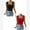 Black+Red, variant on IWEMEK Women Tank Tops Pack of 2 Black Square Neck Summer Sleeveless Crop Tops Going Out Basic Solid White Fitting Shirt