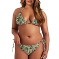 thumbnail image 6 of Yuyamidu Women's Triangle Bikini Set Camo Fishing Style Two Piece Swimwear Triangle Swimwear Spaghetti Strap Cheeky Tie Side Bathing Suit 2026 Woman L, 6 of 8