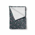 thumbnail image 2 of Gecko Soft Flannel Fleece Throw Blanket, Hand Drawn Reptiles with Bohemian Motif and Foliage Leaves Pattern, Cozy Plush for Indoor and Outdoor Use, 70" x 90", Dark Blue Grey White, by Ambesonne, 2 of 6