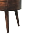 thumbnail image 5 of Solid Wood Rounded Walnut Bedside Table, 2 Mini Drawers, Nordic Style Legs, Craftsmanship, Support Handmade Rounded, Supports,, 5 of 6