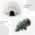 thumbnail image 3 of 1 Juego de Mini casa de hielo y árbol de Navidad, modelo pequeñas, figuras de iglú realistas para decoración de micropaisajismo, accesorios, 3 of 7