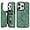 Dark Green, variant on Compatible with iPhone 15 Pro Case Wallet with Card Holder,Embossed Butterfly Pattern PU Leather Double Buttons Flip Protective Shockproof Cover for Magnetic Car Mount 6.1 Inch (Rose Gold)