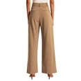 thumbnail image 3 of STARVNC Women Elastic High Waist Button Up With Pockets Straight Leg Pants, 3 of 5