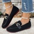 thumbnail image 3 of Yungyresw Womens Loafers Shoes Fashion Low Top Comfortable Slip on Flats Round Toe Business Office Work Casual Dress Shoes Black 36, 3 of 8