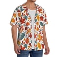 thumbnail image 4 of Haiem Autumn Leaves Men's Casual Shirts Short Sleeve Button Down Shirts Fashion Textured Summer Beach Shirt-4X-Large, 4 of 7