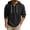 Black, variant on Summer Men's Cotton Linen Shirt Solid Streetwear Long Sleeve Hoodie Clothing For Men Button Tops Casual Loose Men Hooded Shirt