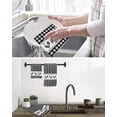thumbnail image 5 of Farmhouse Black Plaid Kitchen Dish Towels for Drying Dishes Set of 2, Vintage Country Cock Checkered Waffle Weave Microfiber Hand Tea Bathroom Towels Quick Dry & Absorbent Towel 12x12, 5 of 7