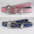 thumbnail image 5 of Subculture Adjustable Rhinestone Belt Woman Full Sequins Waist Belts Cowgirl Girls Belt for Jeans Skirt, 5 of 9