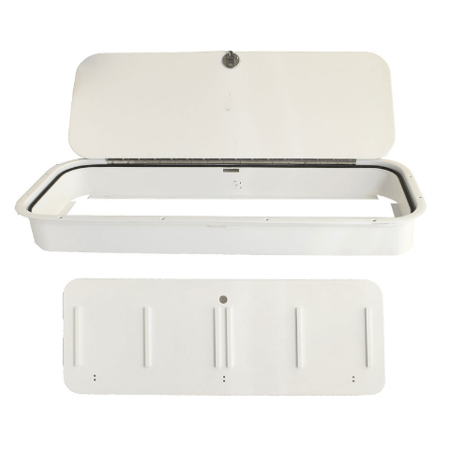 Hydrasports Boat Battery Tackle Box HS50089110 | 41 x 15 1/8 Inch White