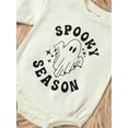 thumbnail image 5 of LMLYSoH Infant Baby Halloween Sweatshirt Jumpsuit Round Neck Long Sleeve LetteStarGhost Print Romper Toddler Clothes, 5 of 9