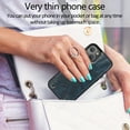 thumbnail image 5 of Crossbody Phone Case for iPhone 13 Mini(5.4") 2021, Allytech PU Leather Back Card Holder Detachable Lanyard Adjustable Strap Drop Protection Purse Slim Bag Case for iPhone 13 Mini 2021, Blue, 5 of 6