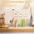 thumbnail image 6 of NUBILY Pots and Pans Organizer Rack, Expandable Cabinet Organizer, 7 Adjustable Compartments, Carbon Steel for Lids, Cutting Boards & Bakeware, White, 6 of 8