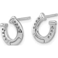 thumbnail image 2 of Sterling Silver Rhodium-Plated Horseshoe Post Earrings (Width 9.4) (Length 10.5) - Jbsp, 2 of 5