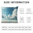 thumbnail image 5 of Orinice Throw Pillow Cover Blue White Wooden Floor Perspective and Cloudy Sky Gray  Pillowcase Home Decorative Square Pillow Case Cushion Cover White, 5 of 5