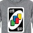 thumbnail image 3 of UNO - Draw Four - Toddler And Youth Long Sleeve Graphic T-Shirt, 3 of 5