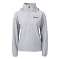 thumbnail image 2 of Women's Cutter & Buck  Gray Pennsylvania Quakers Charter Eco Recycled Half-Zip Anorak Jacket, 2 of 3