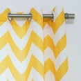 thumbnail image 4 of Quality Home Oxford Basketweave Chevron Print Curtains – Stainless Steel Nickel Grommet Top – Yellow – 52"W x 84"L - (Set of 2 Panels), 4 of 4