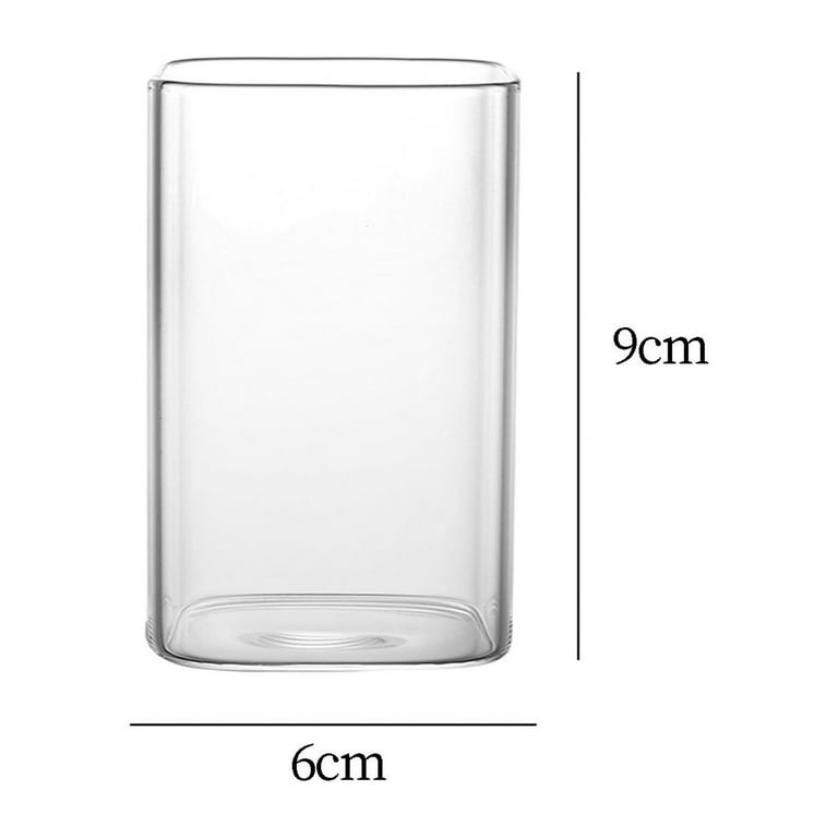 Highball Glass Tall Glass Cups Square Juice Iced Coffee Everyday Use High Borosilicate Drinks Elegant Water Glass Glass Cup Drinking Glasses 230ml