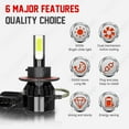 thumbnail image 3 of 2Pair H13/9008+5202/2504 LED Combo Headlight Hi-Lo Beam Fog Light Bulbs White, 3 of 12
