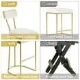 thumbnail image 5 of Counter Height Bar Stools, 26.4" Seat Height Bar Stools with Armless Design, Modern Pub Chairs with Upholstered Seat and Metal Legs for Kitchen Island Home Bar Dining Room, Set of 2, Gold, 5 of 7
