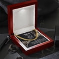 thumbnail image 2 of My Son - Stand Tall, Cuban Link Chain - Stainless Steel/ Yellow Plated - Message Card & Gift Box, 2 of 5