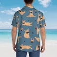 thumbnail image 6 of Bixox Men's Hawaiian Shirts Men's French Bulldog Yoga Print Short-Sleeve Shirt-Small, 6 of 8