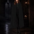 thumbnail image 3 of LEKWK Hooded Cloak Women Velvet Classic Princess Cloak Renaissance Hooded Cape Witch Wizard Robe Medieval Halloween Christmas Costume, 3 of 7
